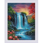 Borduurpakket met telpatroon - Magische Waterval
