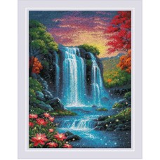 Borduurpakket met telpatroon - Magische Waterval