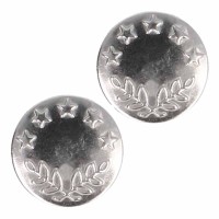 Vrijgezellenknopen Zilver - 8 metalen knopen zonder naaien