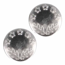Vrijgezellenknopen Zilver - 8 metalen knopen zonder naaien
