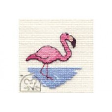 Borduurpakketje vanaf 7 jaar: Flamingo 