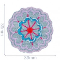Strijkplaatje - Kledingapplicatie Bloem Roze