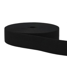 GOEDKOOP: Elastiek -Ceintuurelastiek 30 mm Zwart - Prijs per meter - false