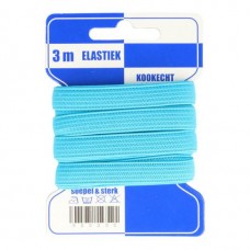 Color Elastiek 10mm Turquoise  - 3 meter 