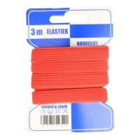 Color Elastiek 10mm Rood  - 3 meter 