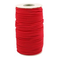 AANBIEDING: Rond Elastiek 3 mm Rood - Elastisch koord per meter 