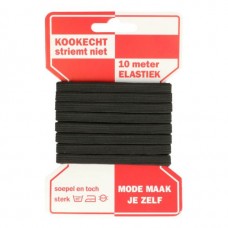 GOEDKOOP: Elastiek 6mm zwart - 10 meter Voordeelpak