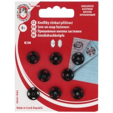 LAATSTE STUKS: Drukknopen - Zwart 10mm 8 stuks OP=OP 