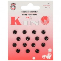 OPRUIMING: Drukknopen - Zwart 6mm 15 stuks