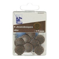 GOEDKOOP ALTERNATIEF: Jeansknopen 17mm - 8 stuks