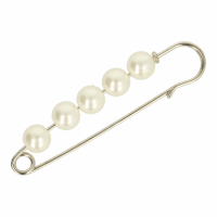 Kiltspeld Zilver met parels 76mm - voor vest of shawl  