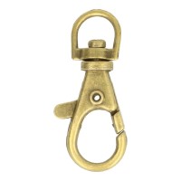 Karabijnhaak 10 x 35mm Oudmessing - Muscetonhaak voor tas of riempje