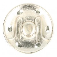 Grote drukknoop - Manteldrukker 25mm Zilver per stuk