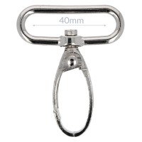 Karabijnhaak 40 x 60 mm Zilver - Musketonhaak voor tas 