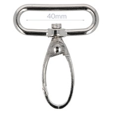 Karabijnhaak 40 x 60 mm Zilver - Musketonhaak voor tas 