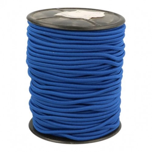 rit manager wenkbrauw Rond Elastiek 3 mm Blauw