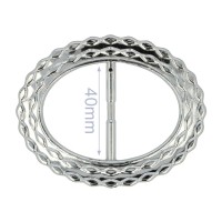 Schuifgesp 40 mm Zilver KST - Lichtgewicht gesp voor ceintuur
