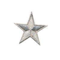 Applicatie Sterretje Zilver - Strijkplaatje - Kledingapplicatie 