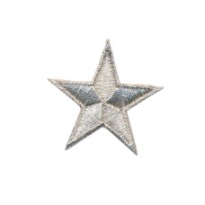 Applicatie Sterretje Zilver - Strijkplaatje - Kledingapplicatie 