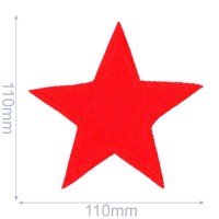Grote kleding -applicatie  - Strijkplaatje Rode ster