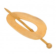 Houten sluiting Ovaal 85mm - voor vest of shawl 