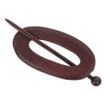 Houten sluiting Ovaal 95mm - voor vest of shawl 