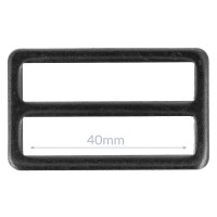 Stelgesp 40mm - Zwart metalen schuifgesp