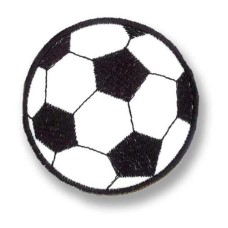 Applicatie Voetbal - Strijkplaatje 65mmØ