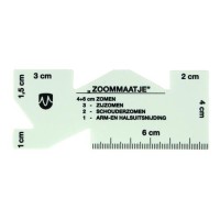 Zoommaatje - Snel zoomtoeslag opmeten met mini-liniaaltje