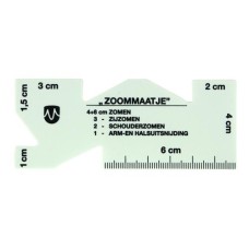 Zoommaatje - Snel zoomtoeslag opmeten met mini-liniaaltje Zoommaatje - Snel zoomtoeslag opmeten met mini-liniaaltje