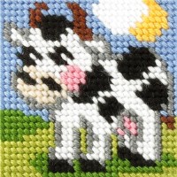 Borduren voor Kids - Leren borduren - Borduurpakket Koe 