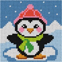Borduren voor Beginners - Borduurpakket Pinguin 