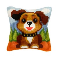 Borduurpakket voor kids - Kussenpakket Hond