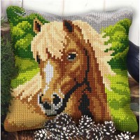 Kussenpakket Paard - Voorbedrukt borduurkussen incl garen