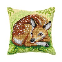 Kussenpakket Bambi - Voorbedrukt borduurkussen incl garen 