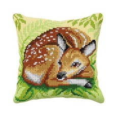 Kussenpakket Bambi - Voorbedrukt borduurkussen incl garen 
