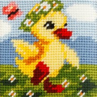 EENVOUDIG: Voorbedrukt borduurpakket - Eend