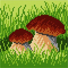 EENVOUDIG: Voorbedrukt borduurpakket - Paddestoelen