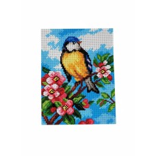 EENVOUDIG: Voorbedrukt borduurpakket - Vogel op tak