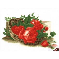 GOEDKOOP: Voorbedrukt borduurpakket - Mand met rozen OP=OP
