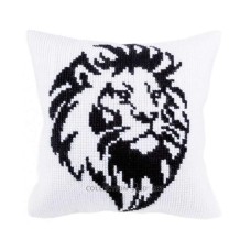 AANBIEDING Borduurpakket - Kussenpakket Leeuwenkop 