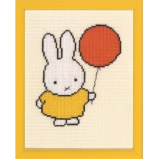 Borduurpakket met telpatroon - Nijntje met ballon