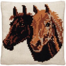 Borduurpakket - Kussenpakket Paarden