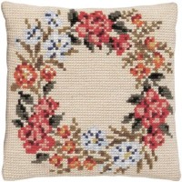 Borduurpakket - Kussenpakket Bloemkrans