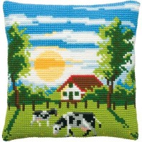 Borduurpakket - Kussenpakket Boerderij
