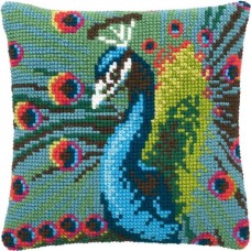 AANBIEDING: Borduurpakket - Kussenpakket Pauw 