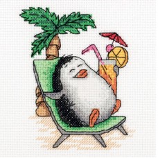 GOEDKOOP: Borduurpakket met telpatroon - Pinguin OP=OP