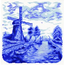 Borduurpakket Windmill and Bridge