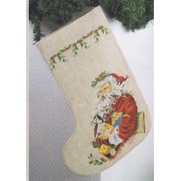 Borduurpakket Kerstsok Santa Claus