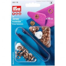 Drukknopen Jersey Tandring 10mm Koper